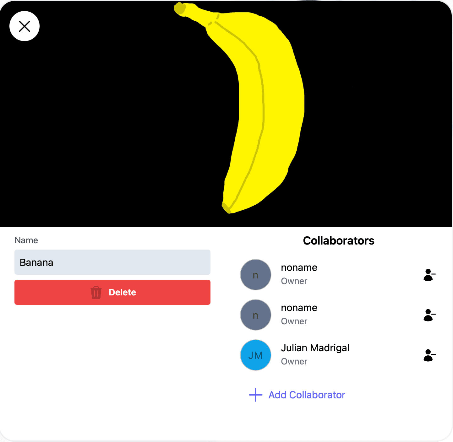 Color Collab Project Details Modal